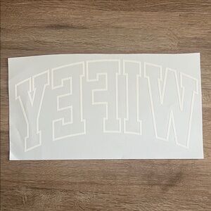 Wifey screenprint transfer